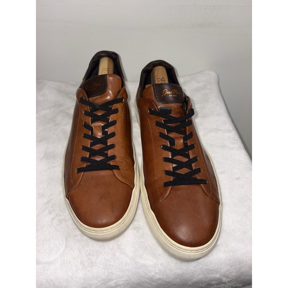 Good Man Brand Legend Dark Vachetta Leather Minimalist Sneakers Sz 10